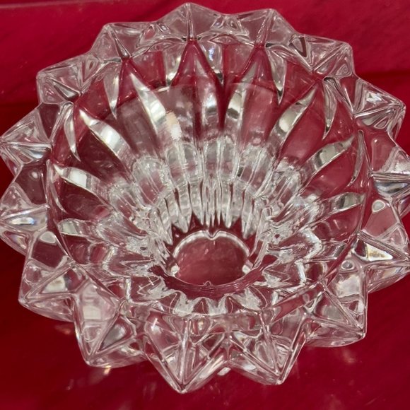 Brand New Old Stock Avon 24% Lead Crystal Candle Stick Holders Set of 2 French - Picture 6 of 13